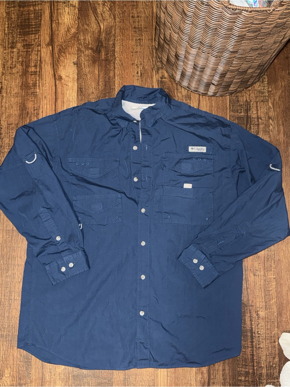 Columbia Men's Navy Long Sleeve Outdoor Shirt